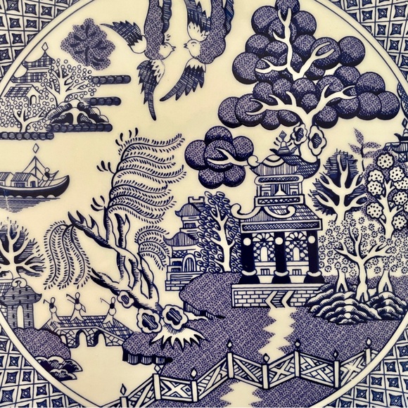 Large Royal Cuthbertson Blue Willow Serving Plate 12” - Picture 4 of 9